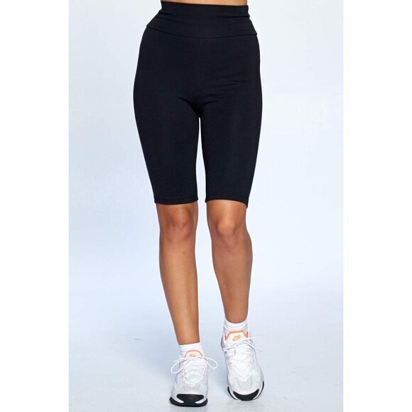 Rebel Stitch‎ High-Waisted Black Biker Shorts – Size S (NWT) - Picture 2 of 8